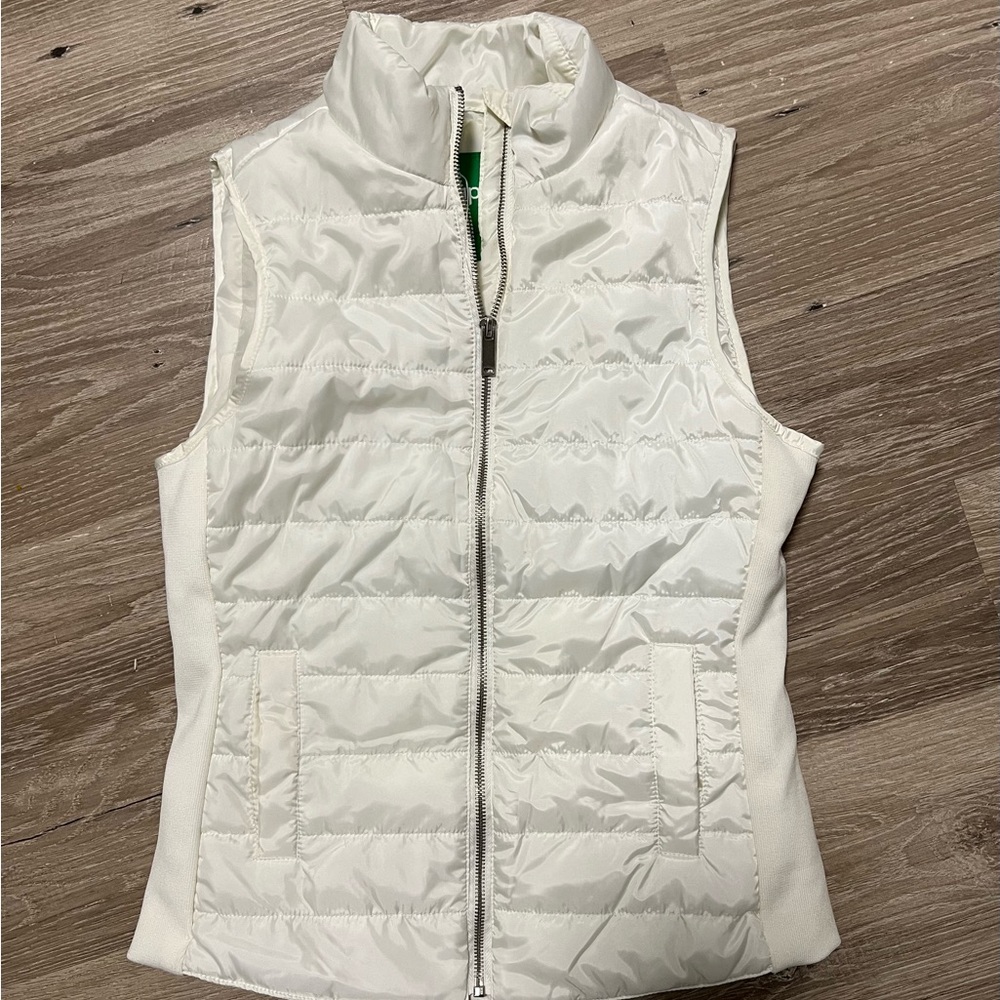 NWT Dip sleeveless winter puffer white vest.